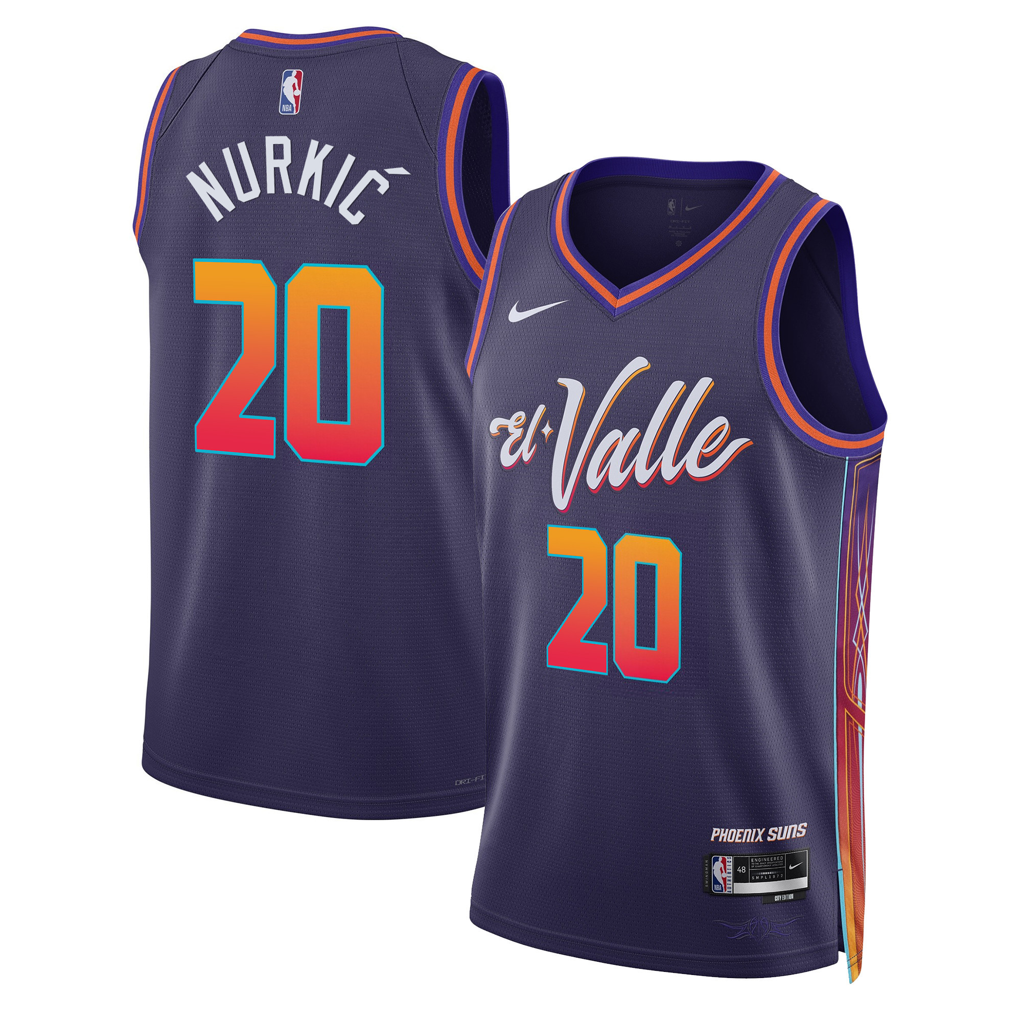 Jusuf Nurkic Men's Phoenix Suns Swingman 23/24 City Jersey - All Stitched