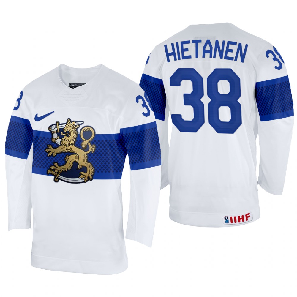 Juuso Hietanen Finland White Home Jersey 2022 IIHF World Championship