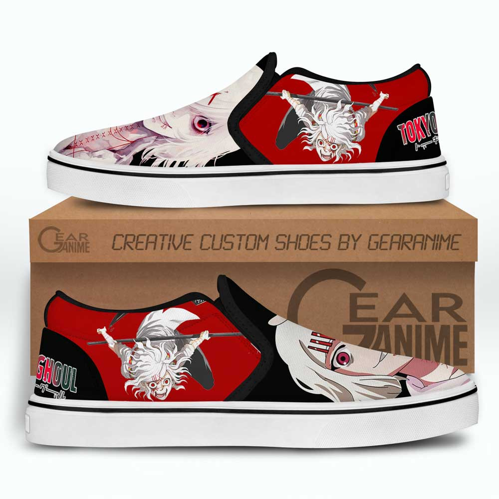 Juuzou Suzuya Slip-On Shoes Canvas Custom Anime Tokyo Ghoul Shoes