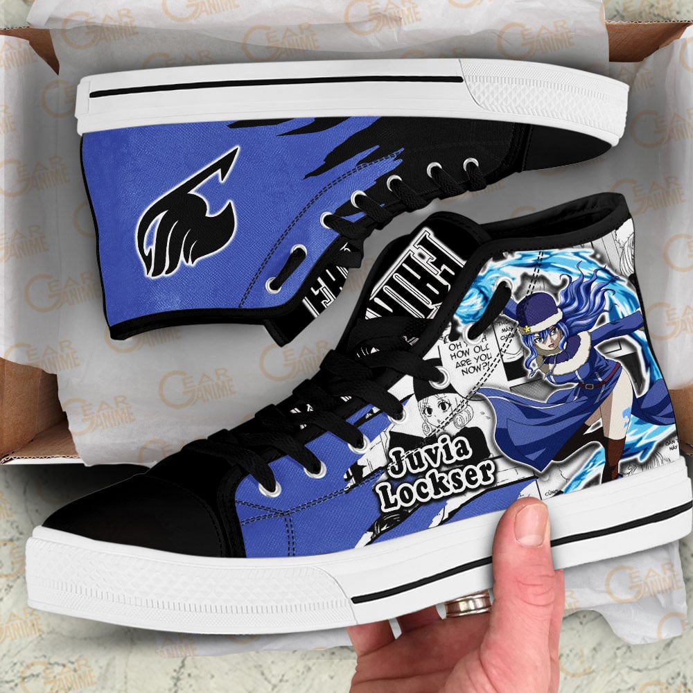 Juvia Lockser High Top Shoes Custom Fairy Tail Anime Sneakers Mix Manga