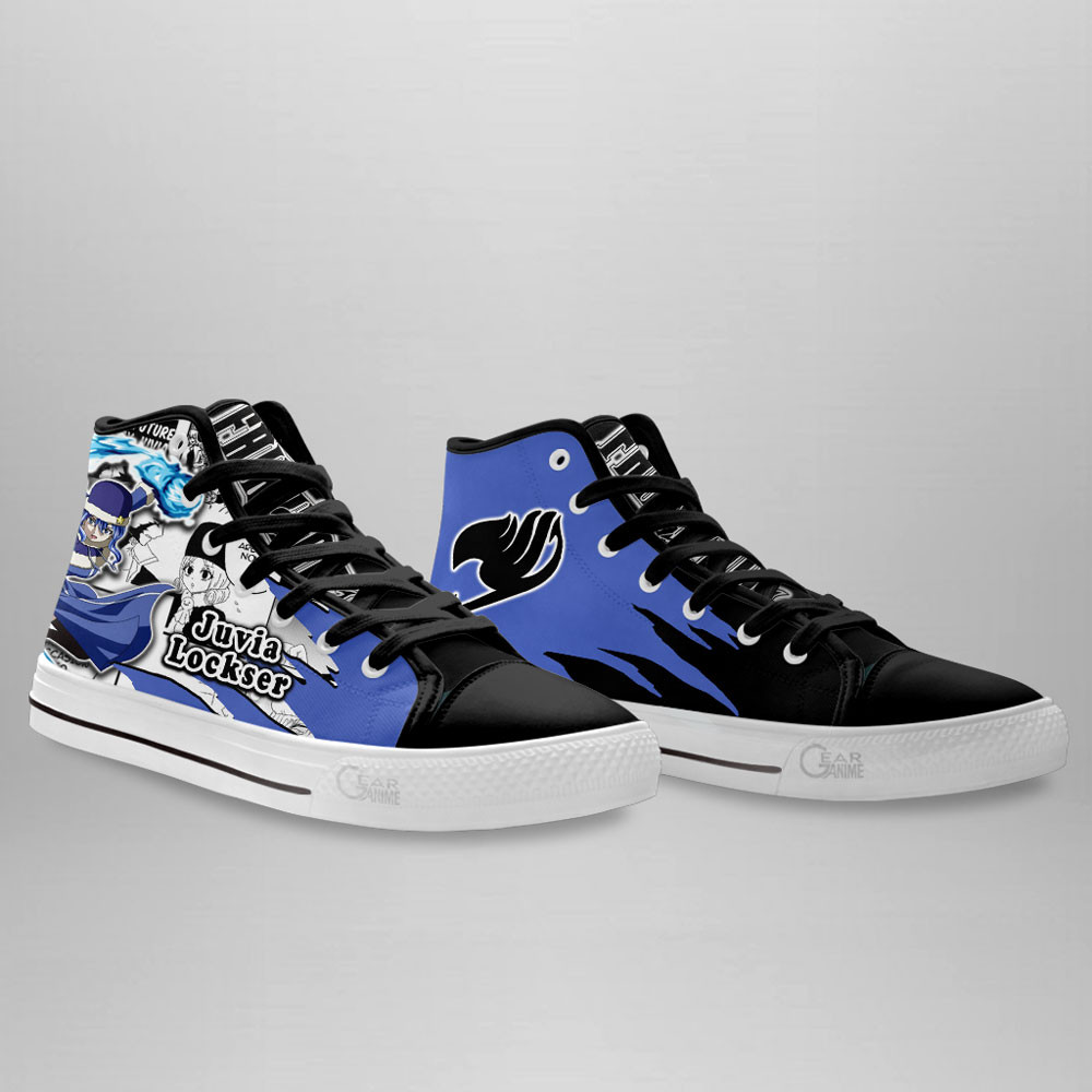 Juvia Lockser High Top Shoes Custom Fairy Tail Anime Sneakers Mix Manga