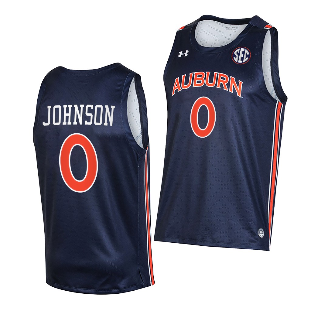 K.D. Johnson #0 Auburn Tigers 2021-22 College Navy Jersey