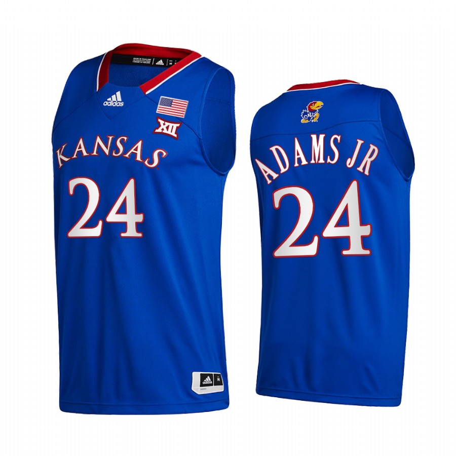 K.J. Adams Jr. Kansas Jayhawks Blue Jersey 2021-22 College Away