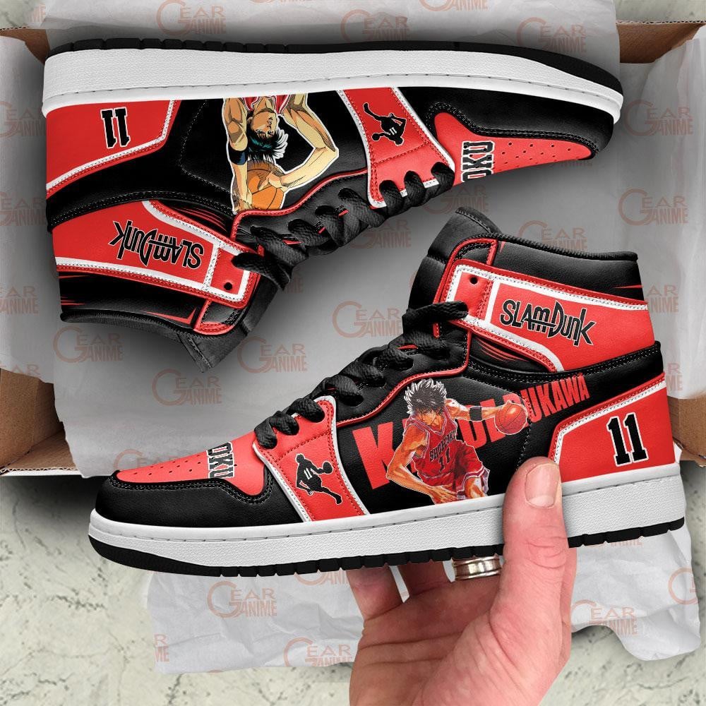 Kaede Rukawa JD1s Sneakers Anime Slam Dunk Shoes, Air Jordan Hightop