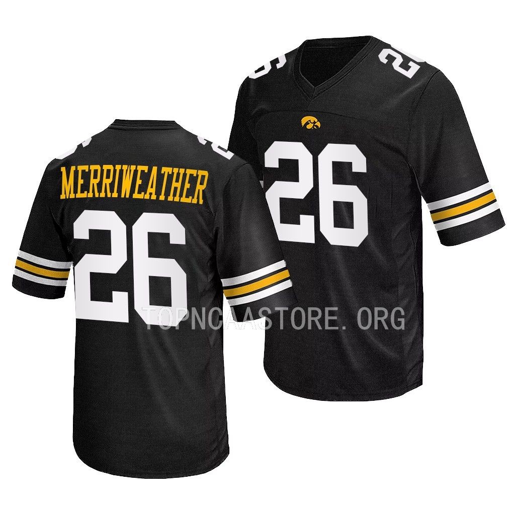 Kaevon Merriweather Iowa Hawkeyes #26 Black Jersey 2022 Men's Uniform