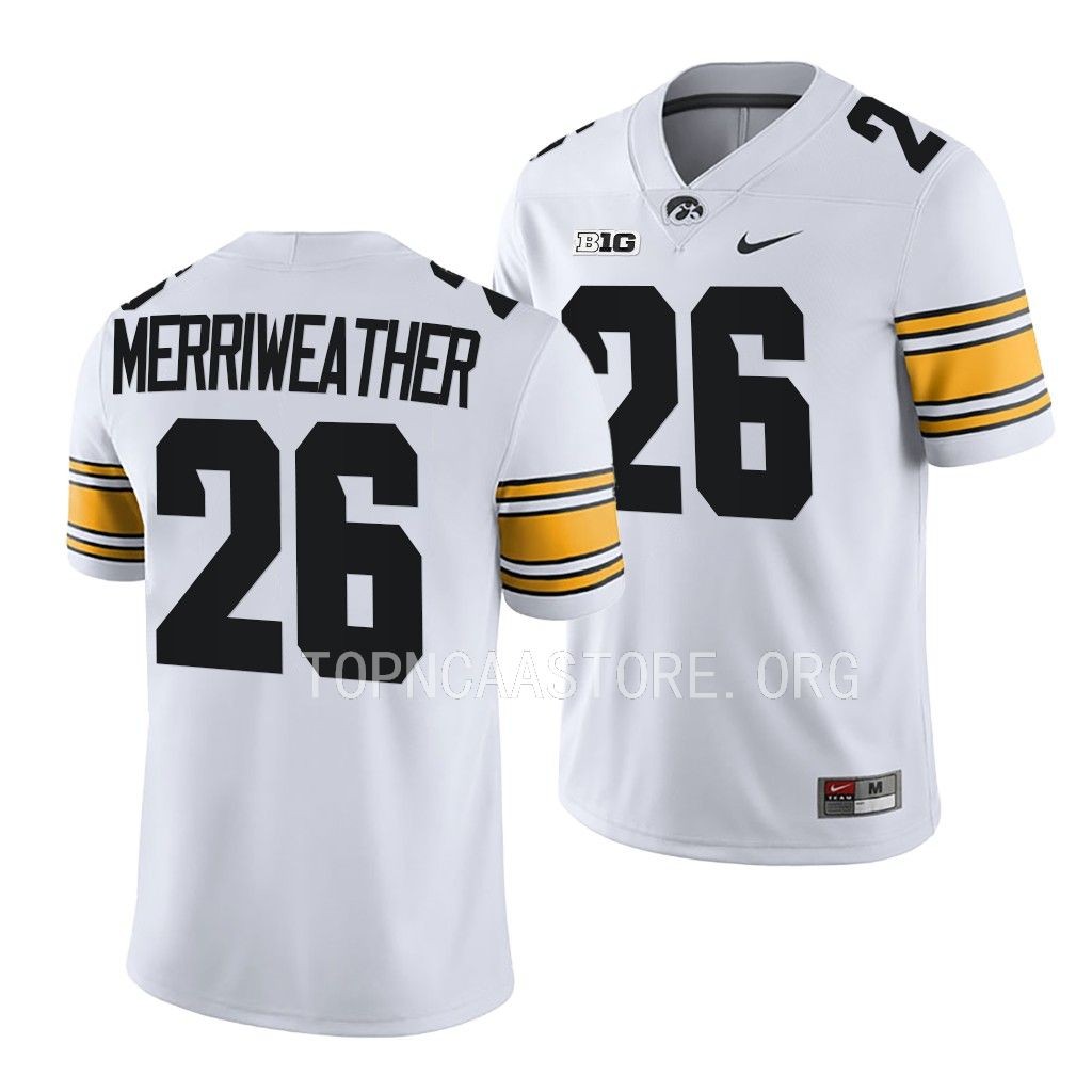 Kaevon Merriweather Iowa Hawkeyes #26 White Jersey 2022 College Men's Uniform