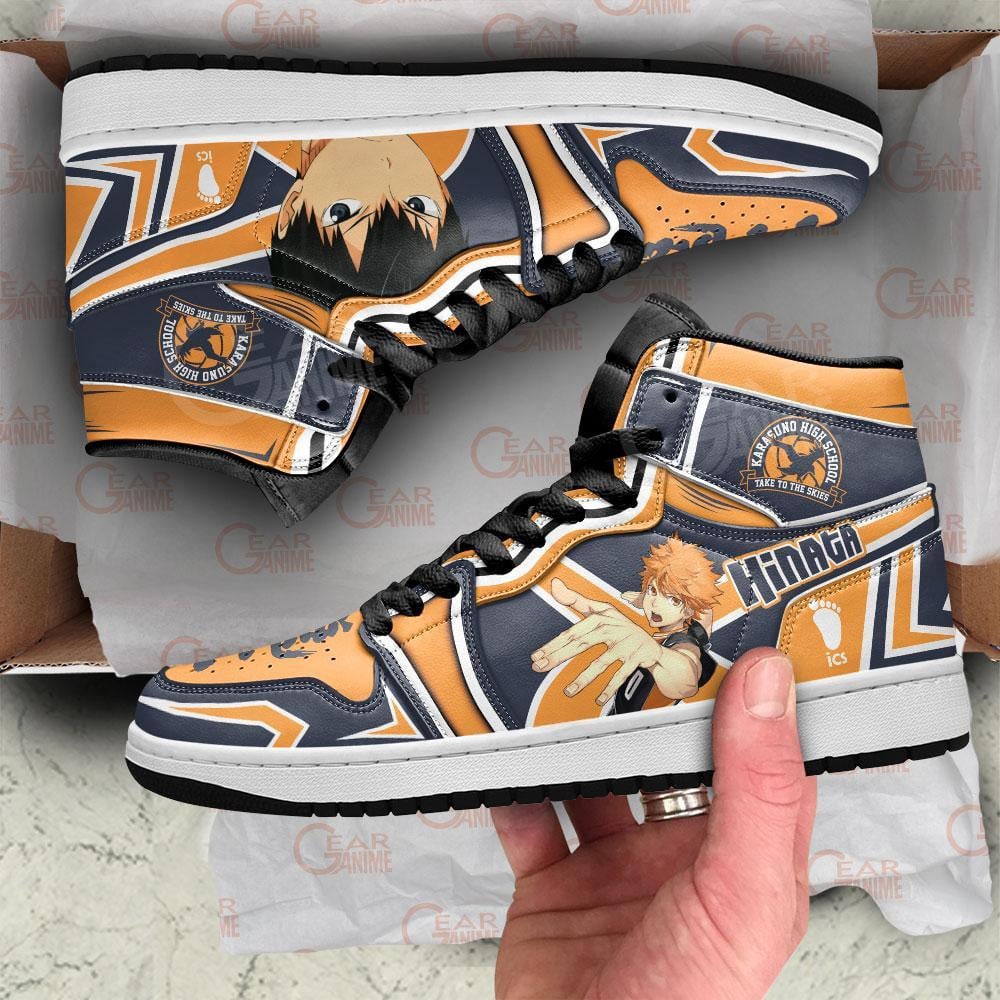 Kageyama and Hinata JD1s Sneakers Haikyuu Anime Shoes, Air Jordan Hightop