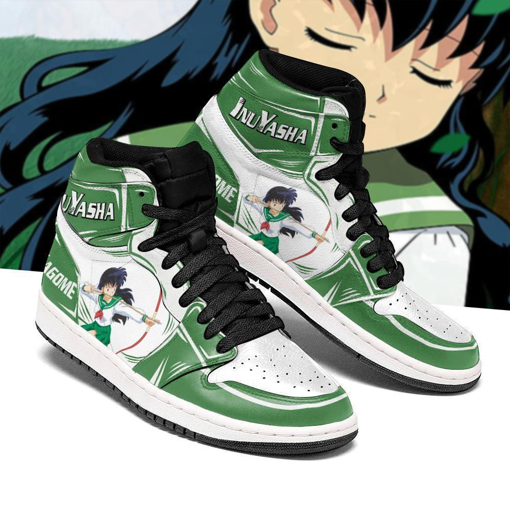 Kagome JD1s Sneakers Inuyasha Anime JD1s Sneakers Leather, Air Jordan Hightop
