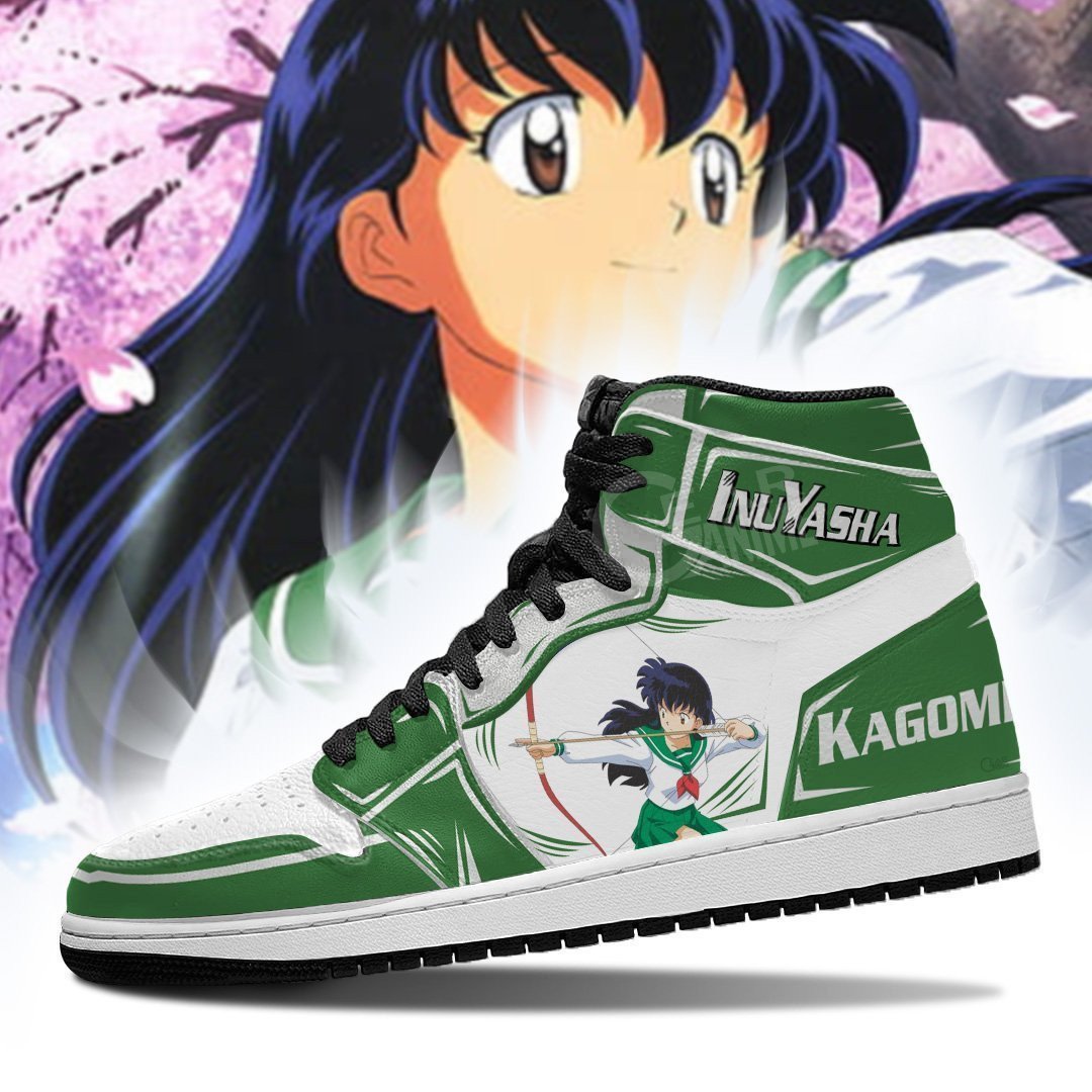 Kagome JD1s Sneakers Inuyasha Anime JD1s Sneakers Leather, Air Jordan Hightop