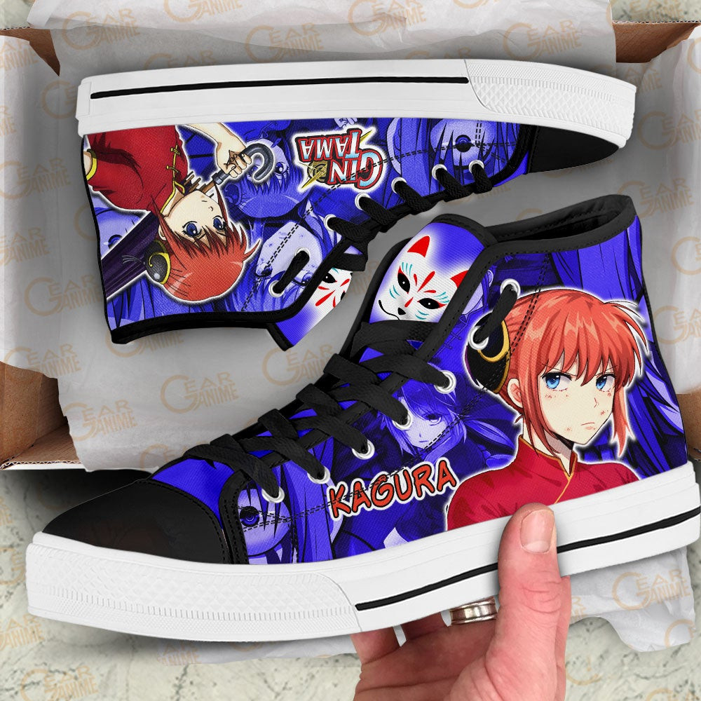 Kagura High Top Shoes Custom Gintama Anime Sneakers