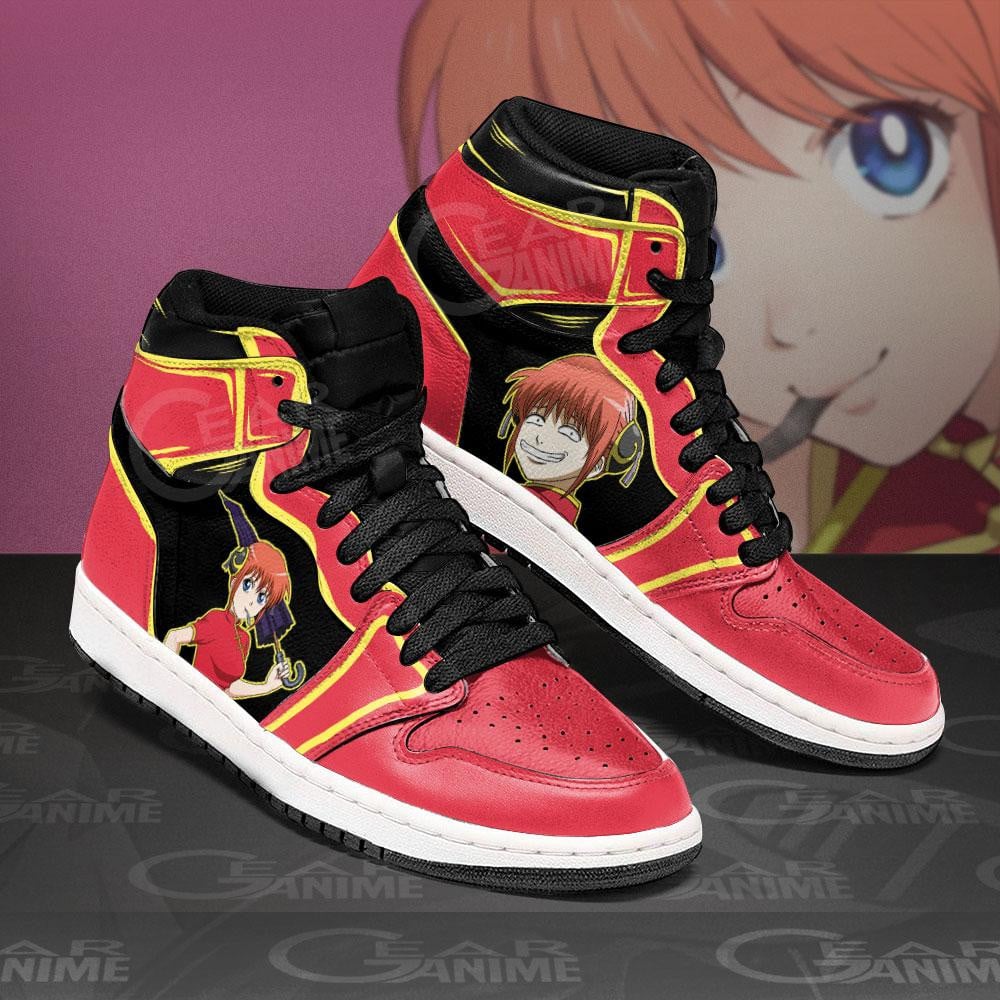 Kagura JD1s Sneakers Gintama Anime Shoes, Air Jordan Hightop