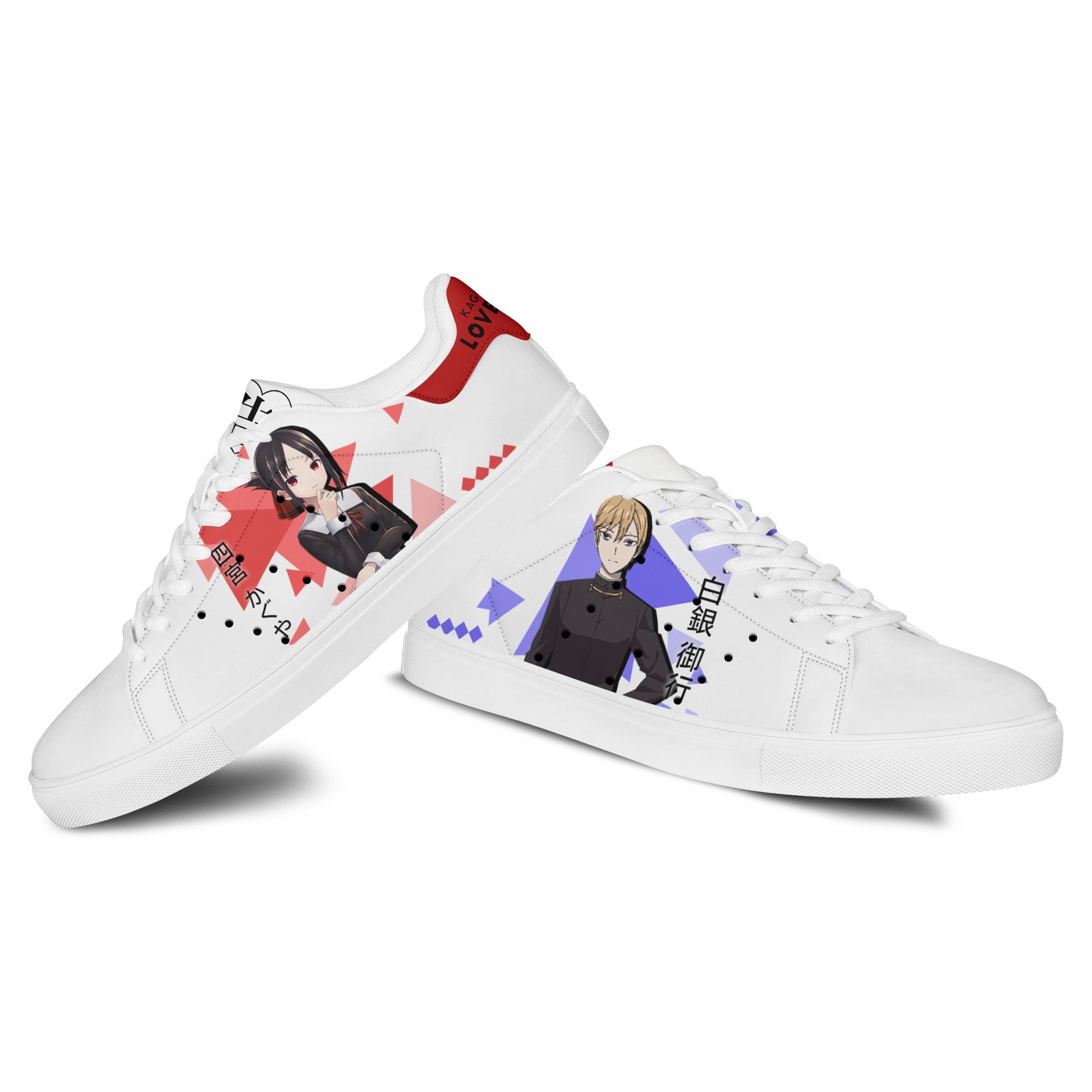 Kaguya-sama Love Is War Miyuki and Kaguya Skate Sneakers Custom Anime Shoes