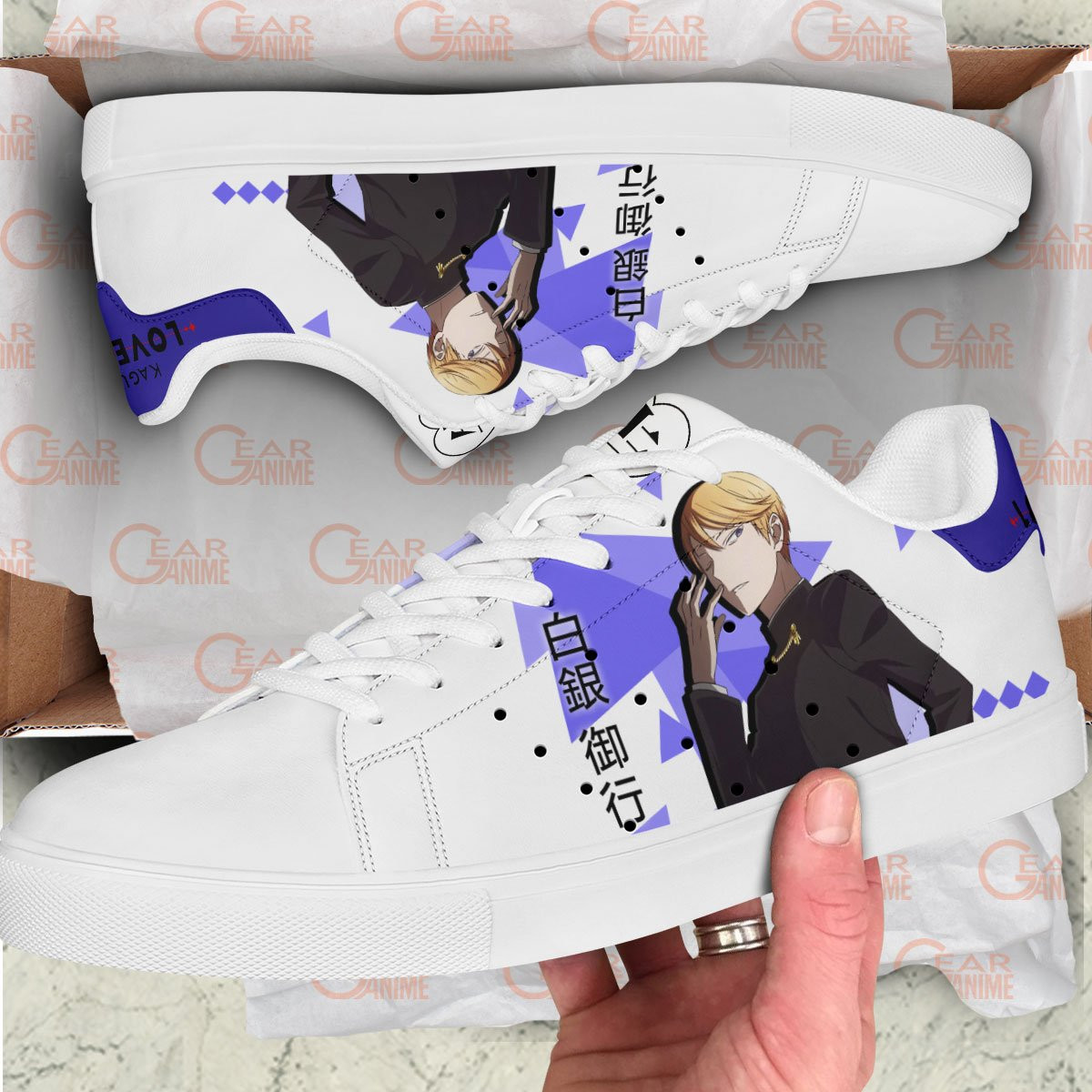 Kaguya-sama Love Is War Miyuki Shirogane Skate Sneakers Custom Anime Shoes