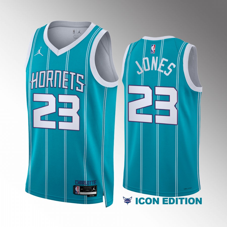 Kai Jones Charlotte Hornets #23 Teal Jersey 2022-23 Icon Edition Swingman