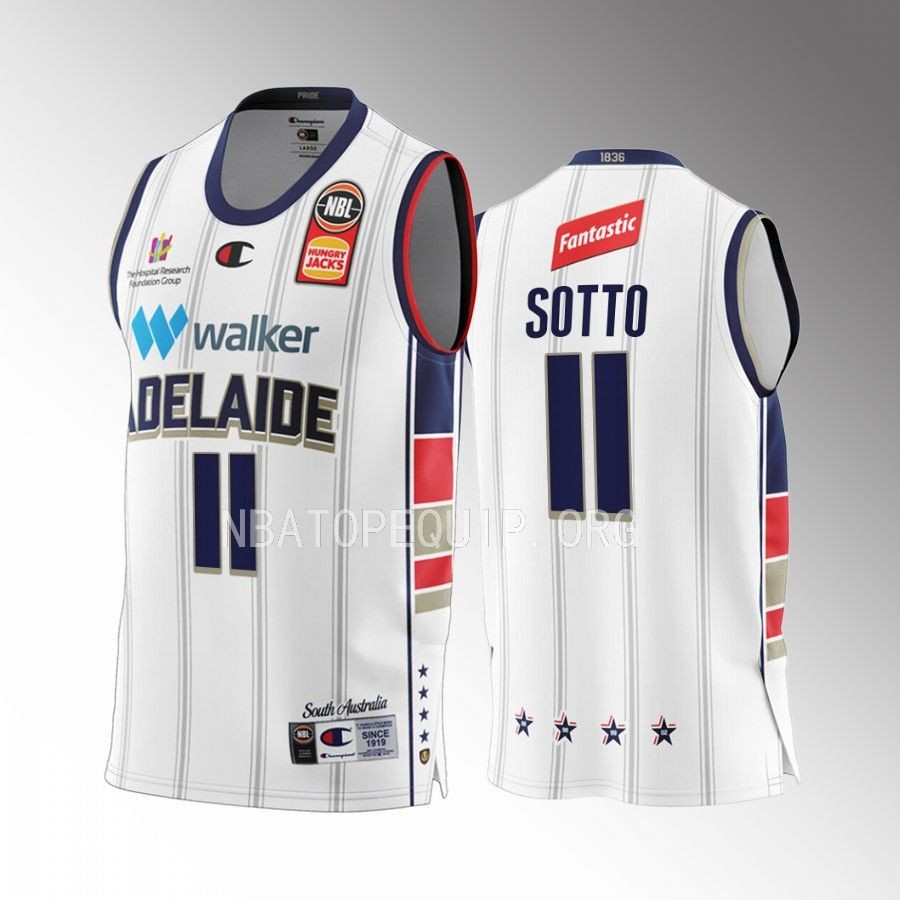 Kai Sotto #11 Adelaide 36ers 2022-23 Away White Jersey NBL