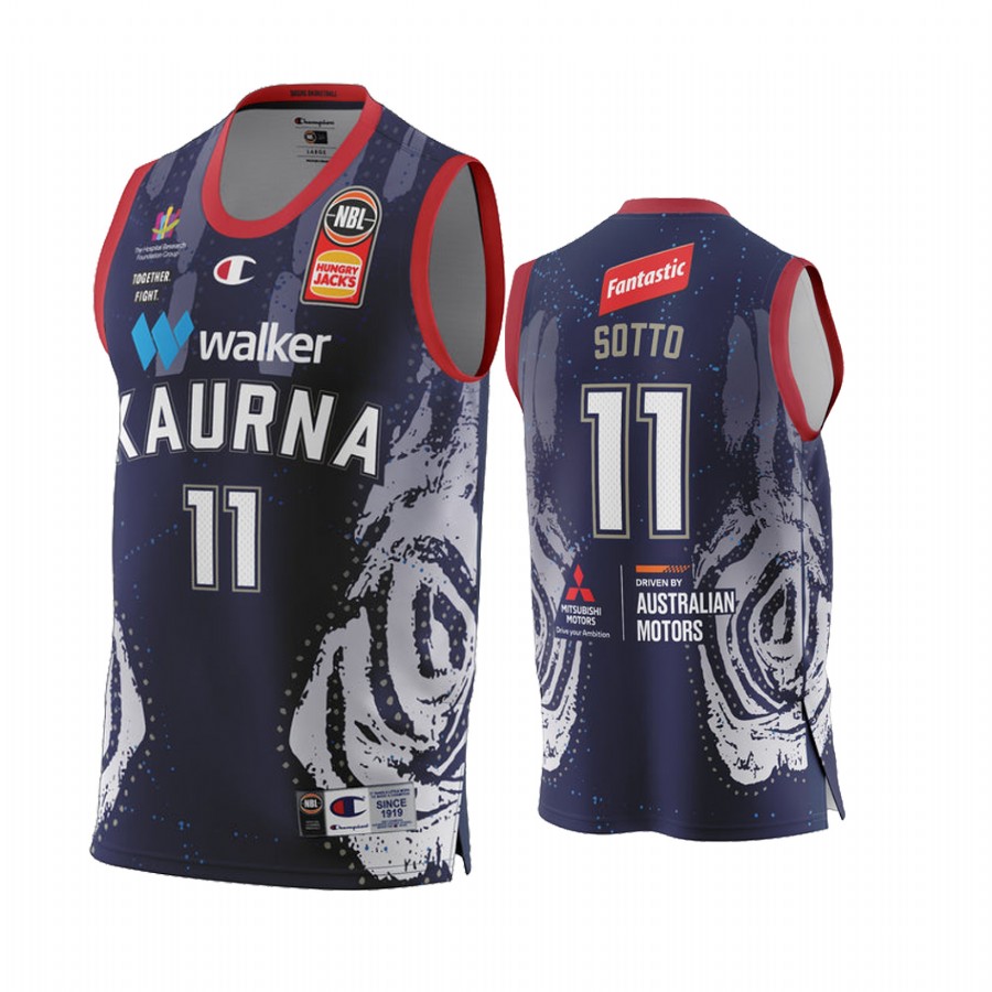 Kai Sotto Adelaide 36ers NBL Indigenous Round 2022 Jersey #11 Navy Special Edition Uniform