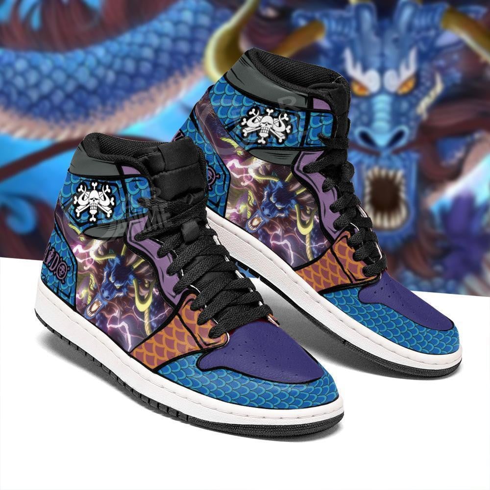 Kaido JD1s Sneakers Dragon Form Anime One Piece Shoes, Air Jordan Hightop