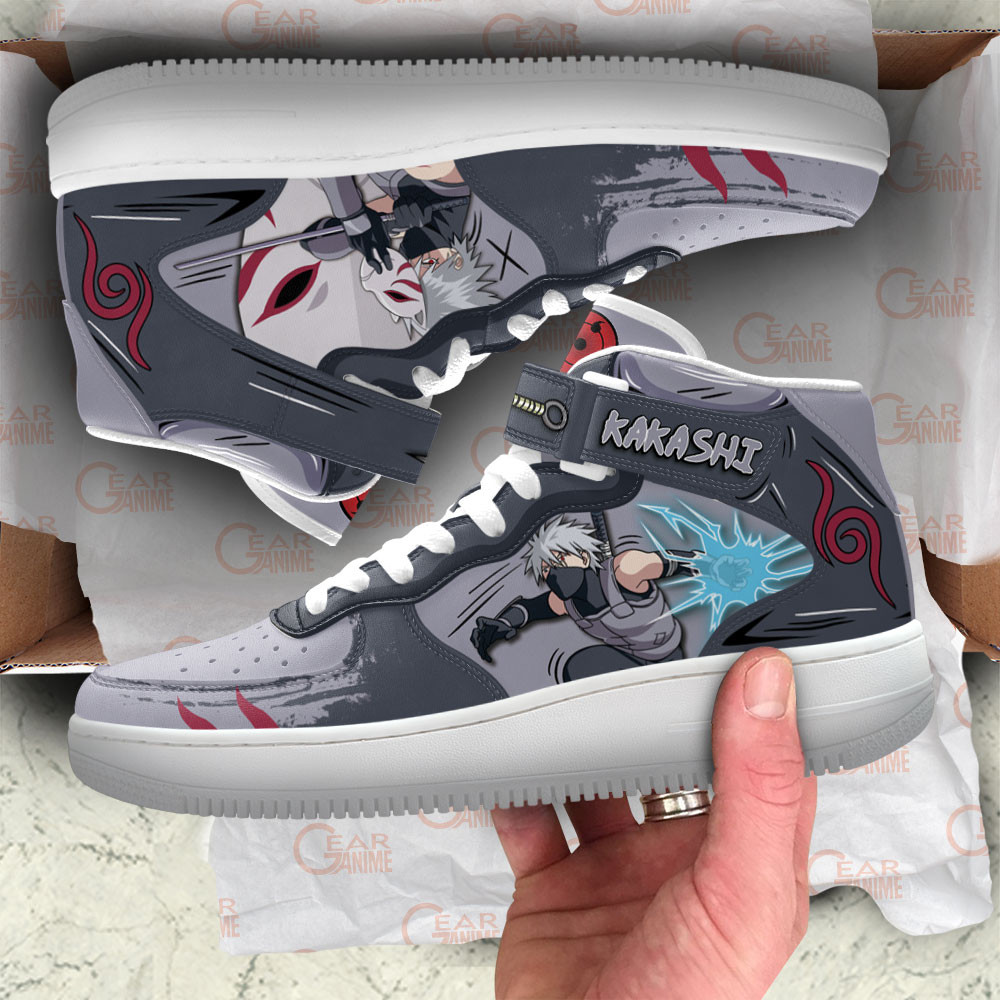 Kakashi Anbu Sneakers Air Mid Custom Anime Shoes