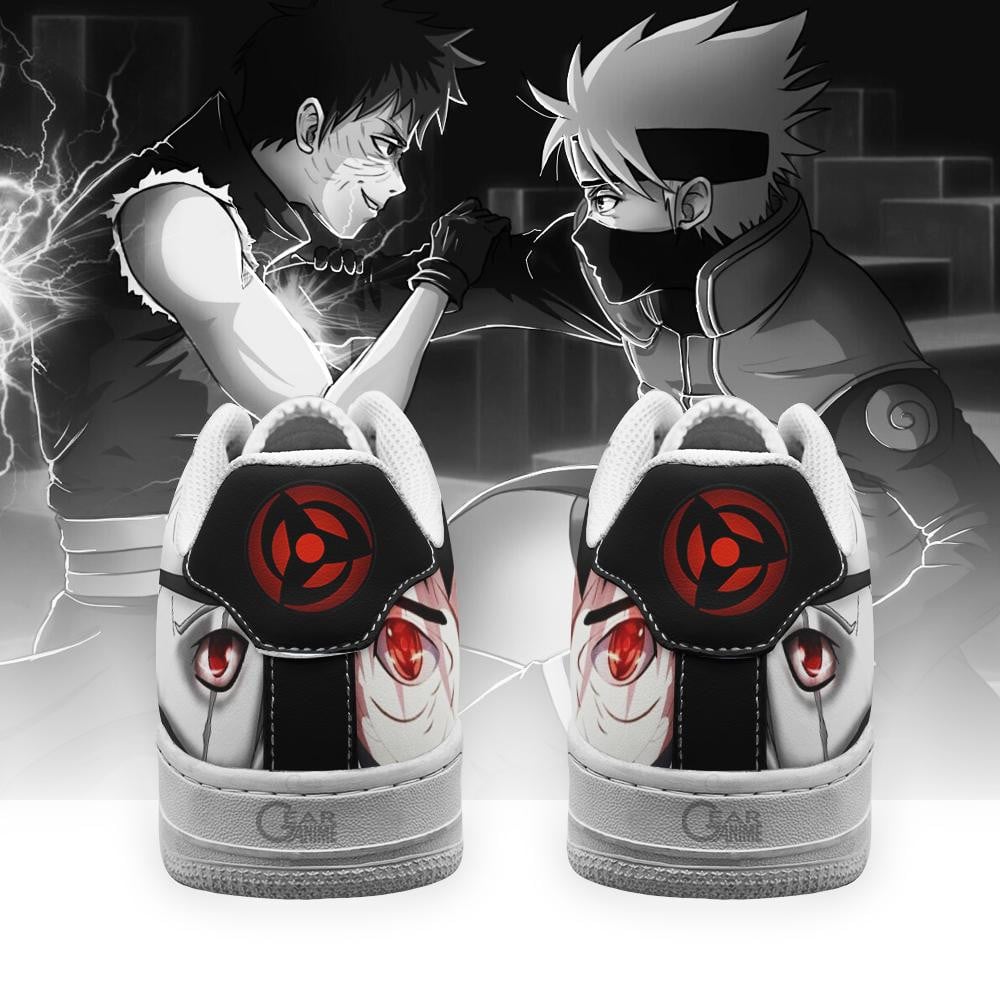 Kakashi and Obito Eyes Air Sneakers Custom NRT Anime Shoes
