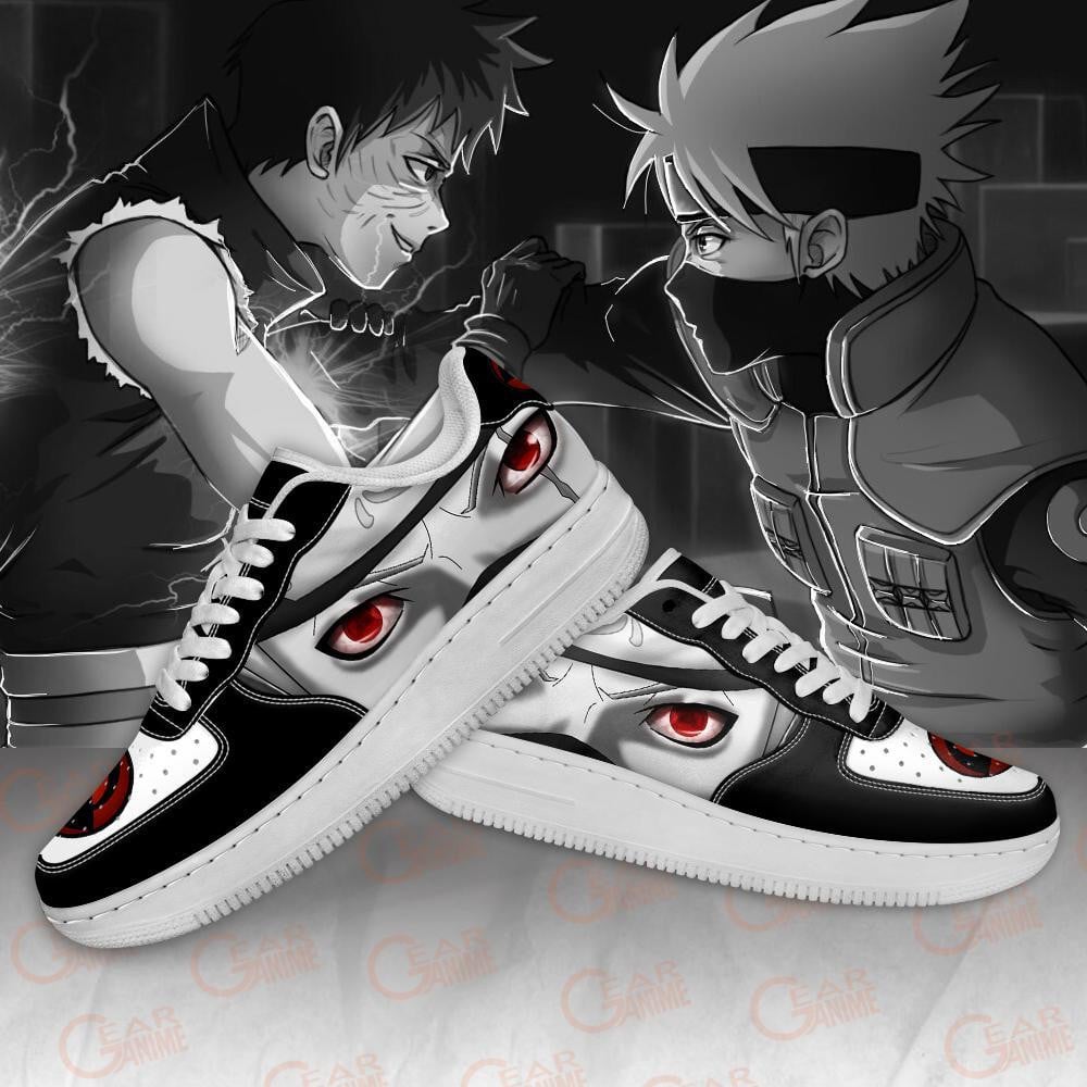 Kakashi and Obito Eyes Air Sneakers Custom NRT Anime Shoes