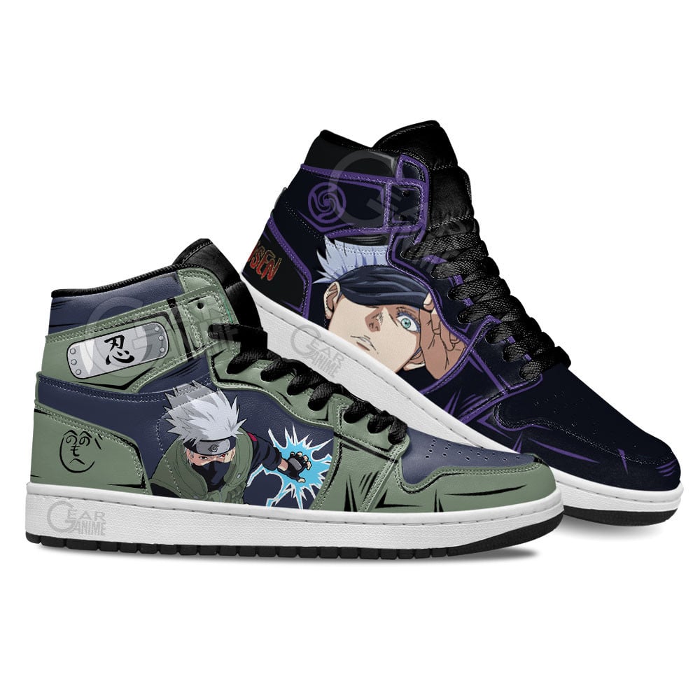 Kakashi Hatake and Satoru Gojo Anime Shoes, Air Jordan Hightop
