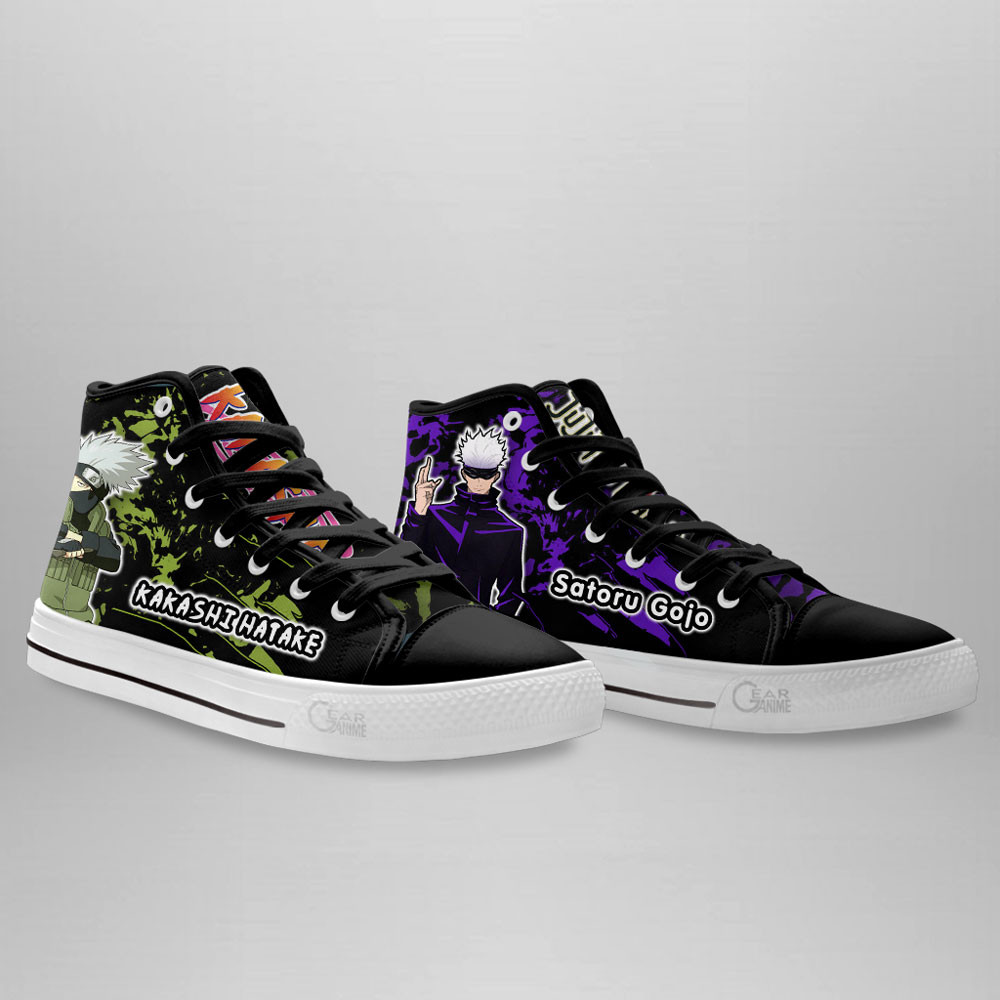 Kakashi Hatake and Satoru Gojo High Top Shoes Anime Sneakers