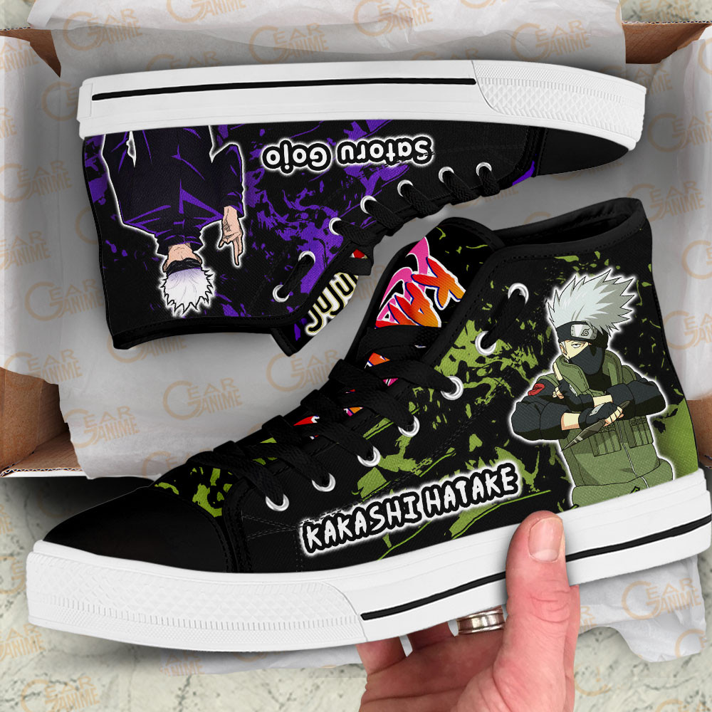Kakashi Hatake and Satoru Gojo High Top Shoes Anime Sneakers