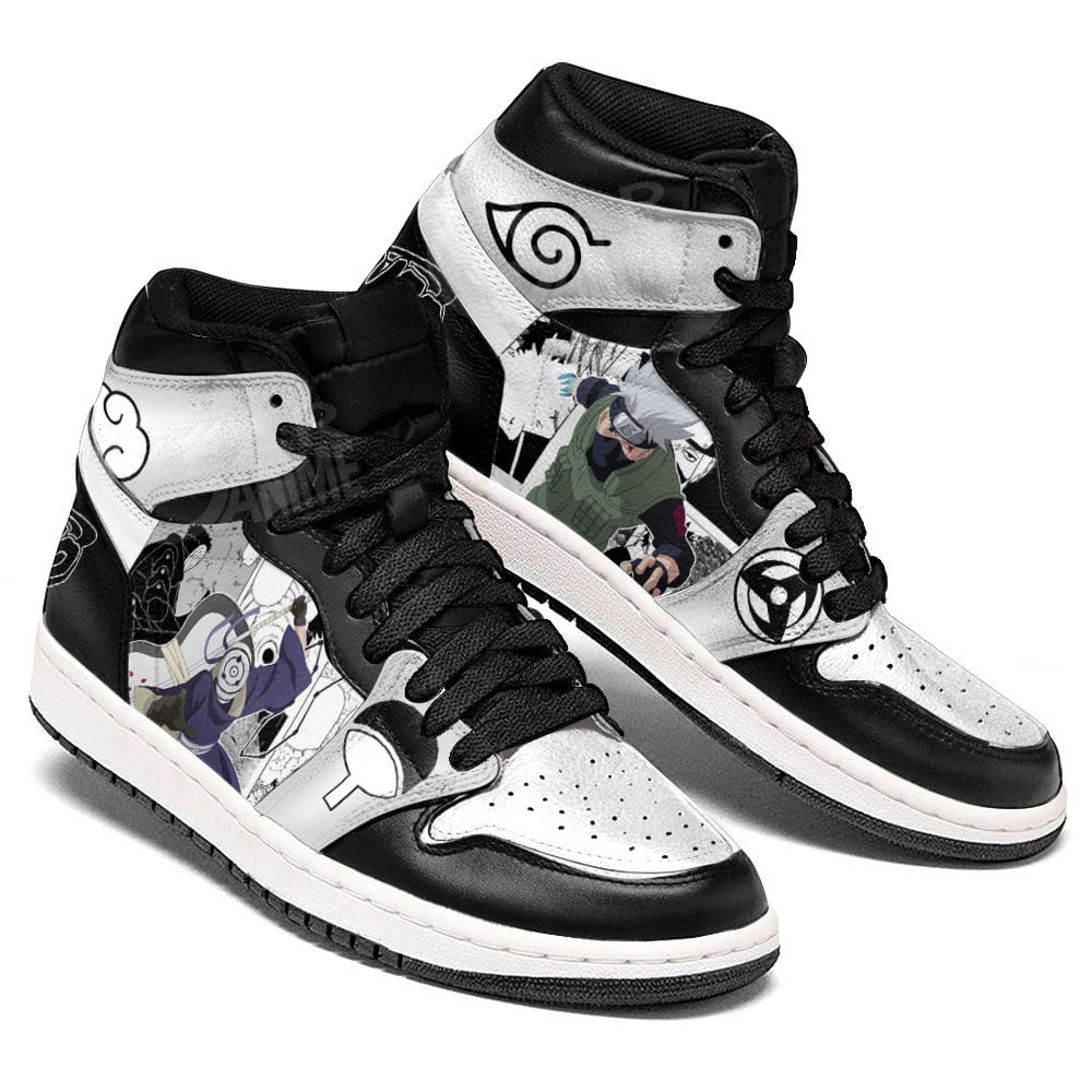 Kakashi Hatake and Tobi JD1s Sneakers Manga Anime Shoes, Air Jordan Hightop