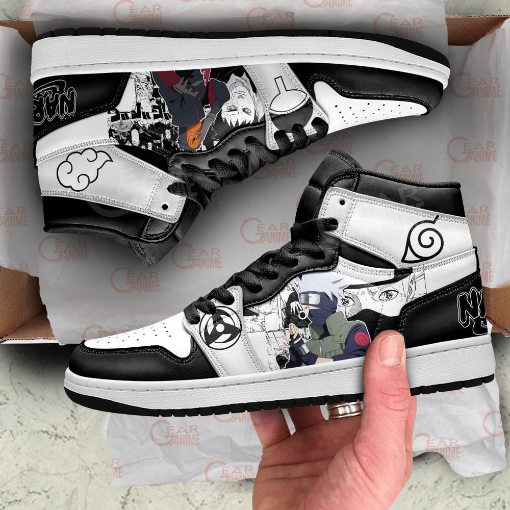 Kakashi Hatake and Tobi JD1s Sneakers Manga Anime Shoes, Air Jordan Hightop