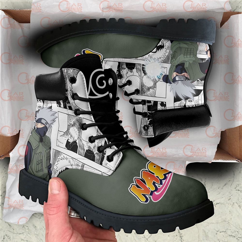 Kakashi Hatake Boots Custom Anime Shoes Mix Manga Style