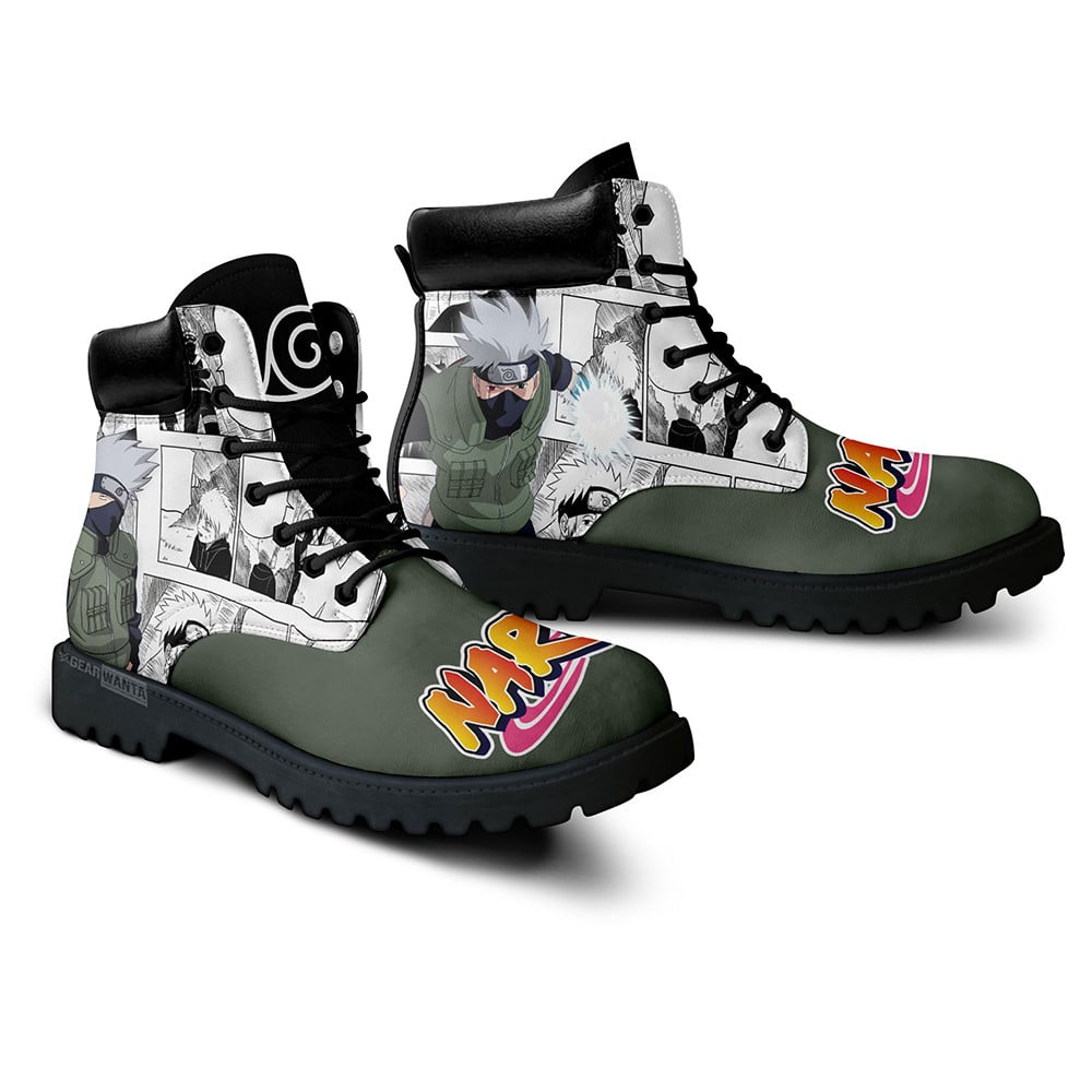 Kakashi Hatake Boots Custom Anime Shoes Mix Manga Style