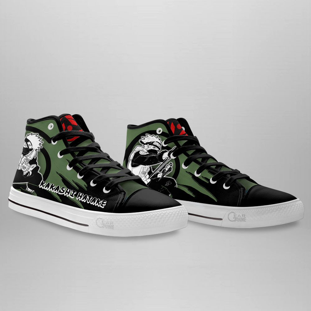 Kakashi Hatake High Top Shoes Anime Sneakers Manga Style