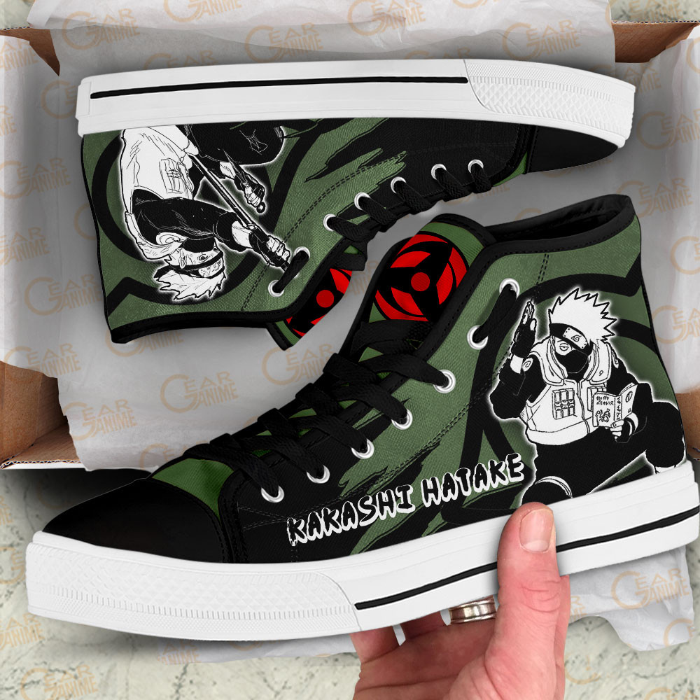 Kakashi Hatake High Top Shoes Anime Sneakers Manga Style