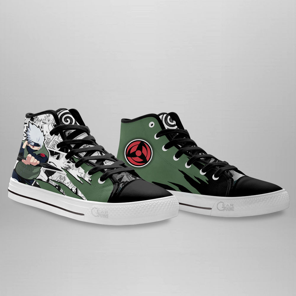 Kakashi Hatake High Top Shoes Custom Anime Sneakers Mix Manga
