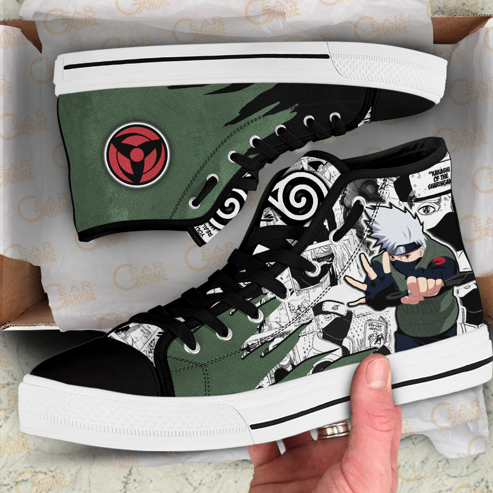 Kakashi Hatake High Top Shoes Custom Anime Sneakers Mix Manga