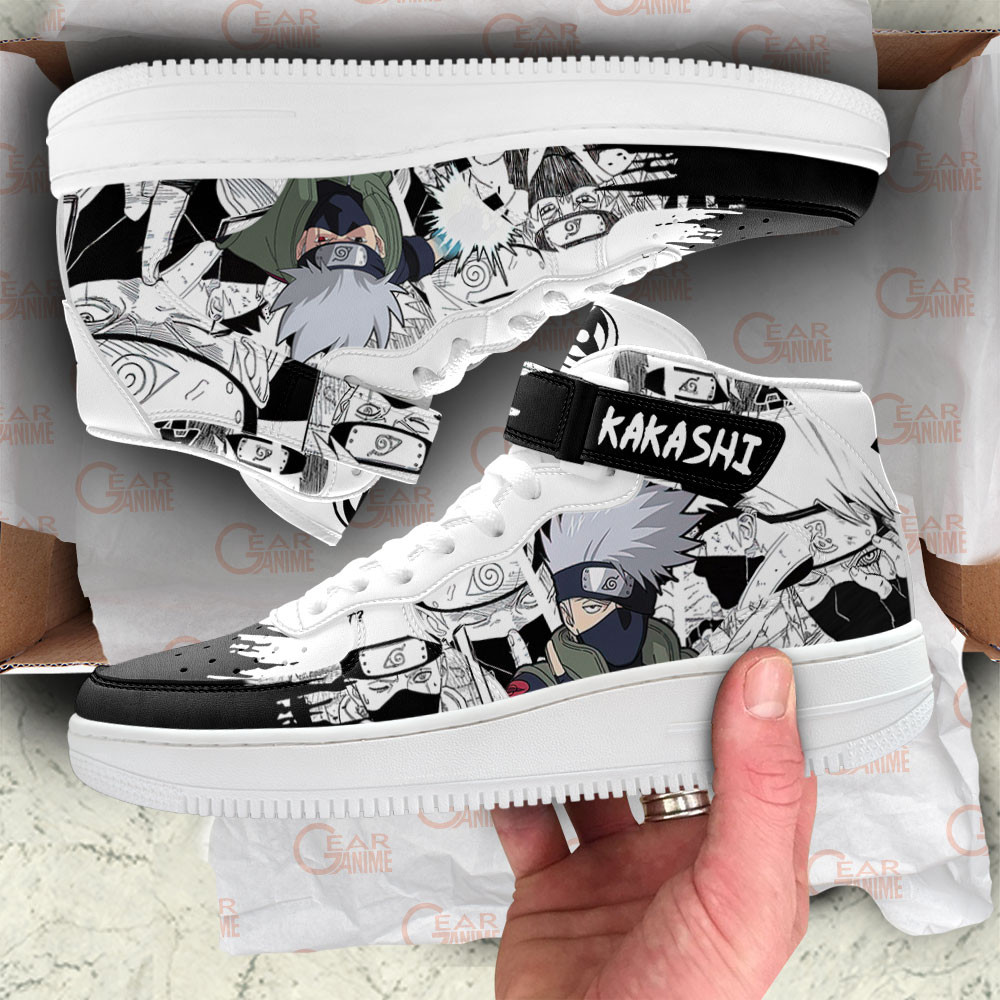 Kakashi Hatake Sneakers Air Mid Custom Anime Shoes Mix Manga