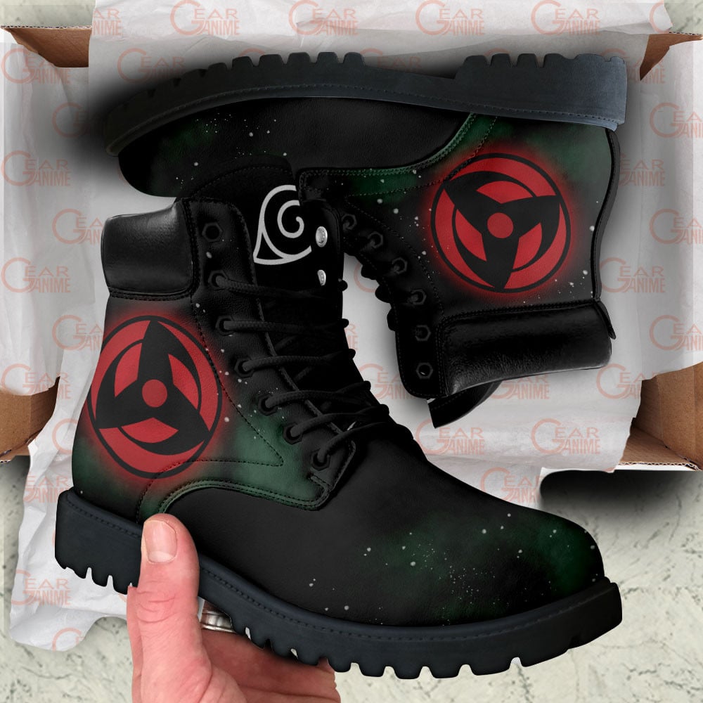 Kakashi Mangekyo Sharingan Boots Anime Custom Shoes