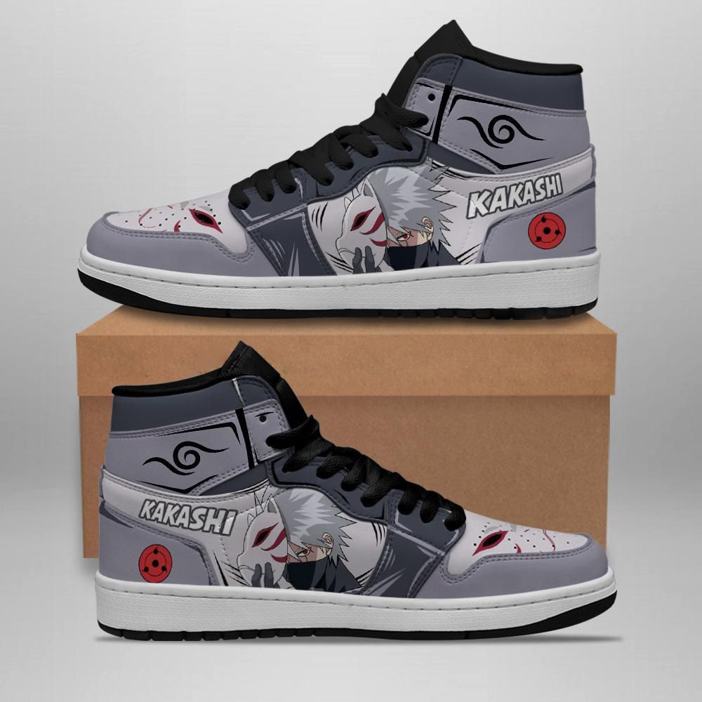 Kakashi Naruto Anime 1 High Top Air Jordan Sneaker, Air Jordan Hightop