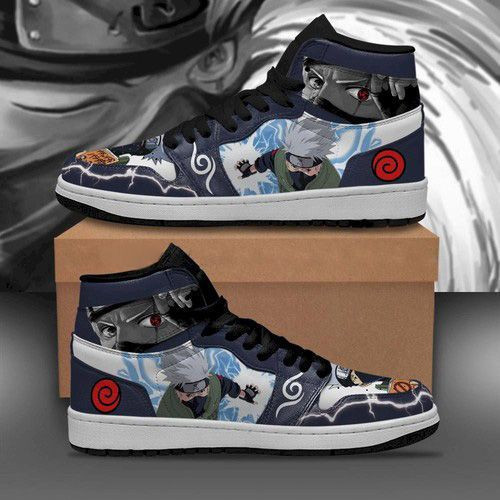 Kakashi Naruto Anime 3 High Top Air Jordan Sneaker, Air Jordan Hightop