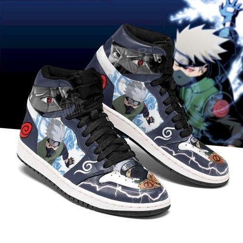 Kakashi Naruto Anime 3 High Top Air Jordan Sneaker, Air Jordan Hightop