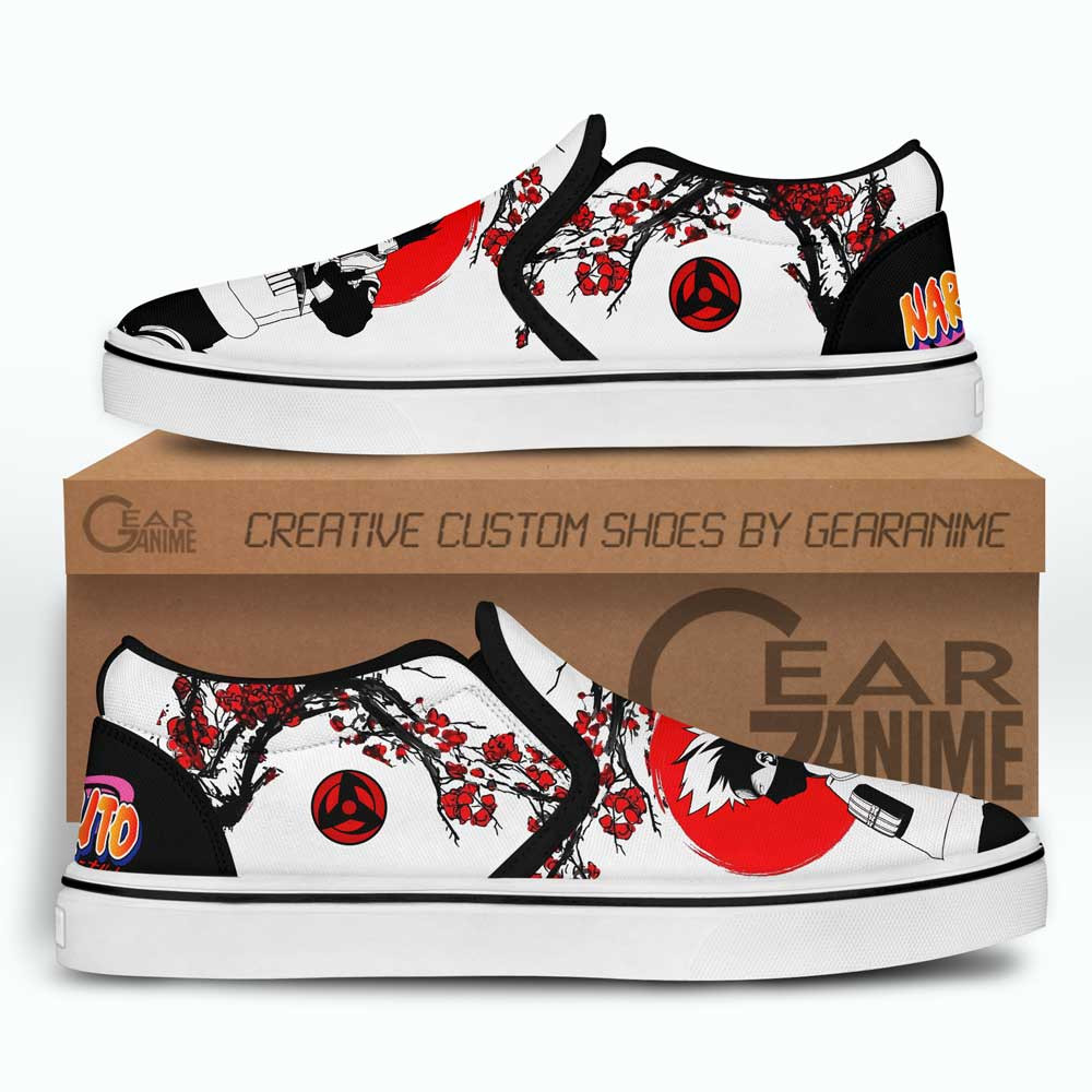 Kakashi Slip-On Shoes Canvas Custom Japan Style Anime Shoes