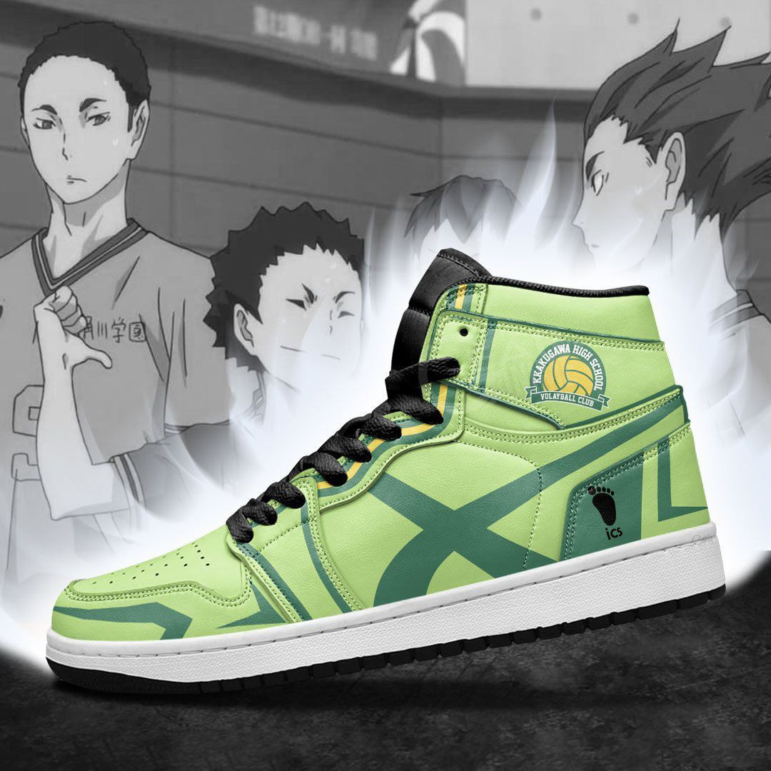 Kakugawa High Haikyuu Anime 1 High Top Air Jordan Sneaker, Air Jordan Hightop