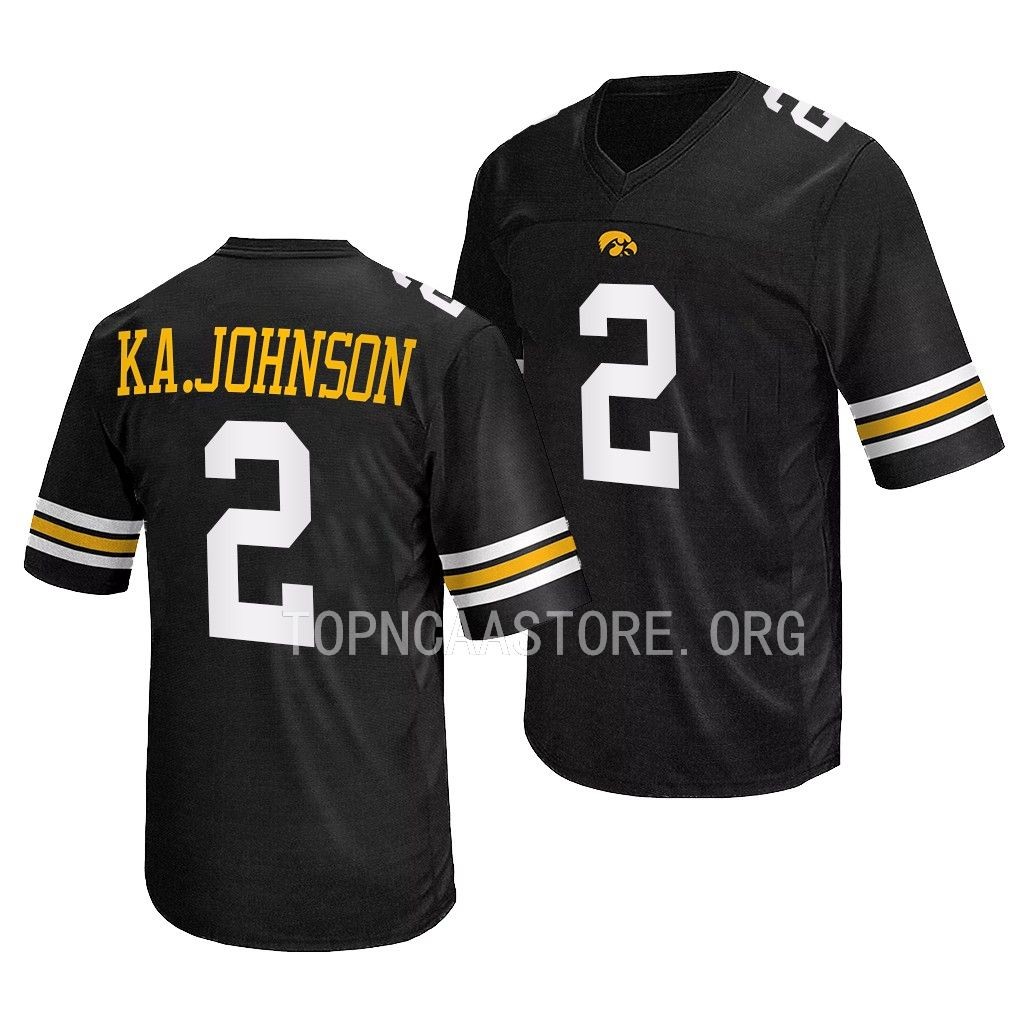 Kaleb Johnson Iowa Hawkeyes #2 Black Jersey 2022 Men's Uniform