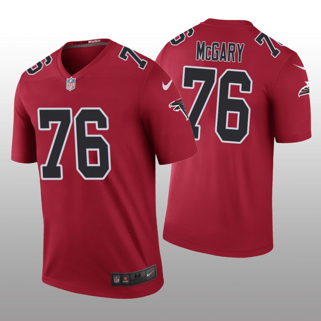 Kaleb McGary Atlanta Falcons Red NFL Draft Color Rush Legend Jersey