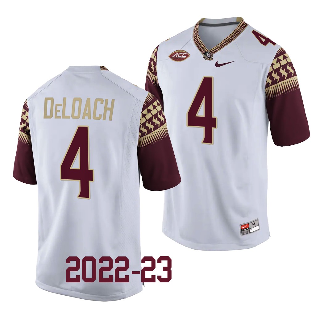 Kalen DeLoach Florida State Seminoles College White Men 4 Jersey 2022-23