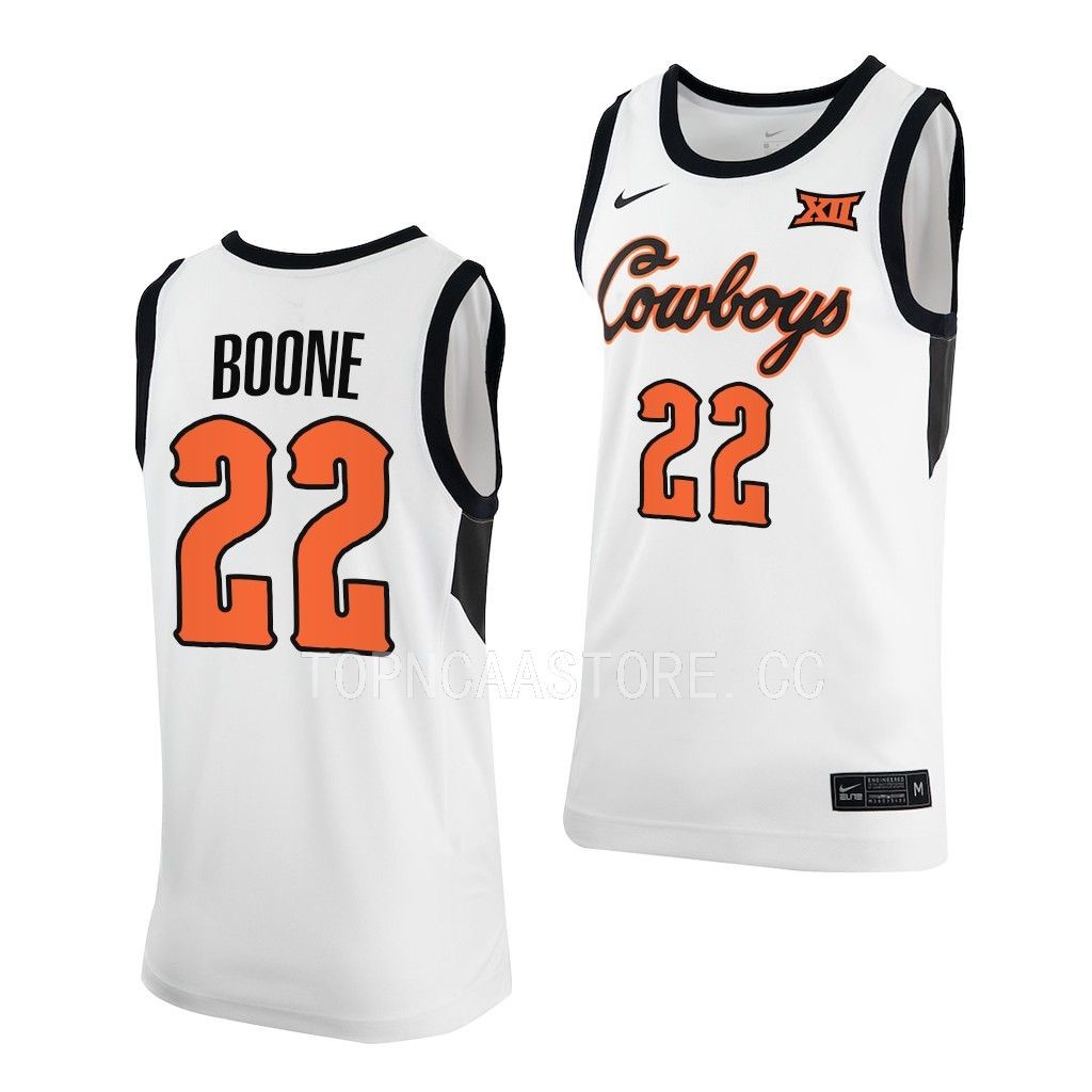 Kalib Boone #22 Oklahoma State Cowboys Classic Jersey 2022-23 White