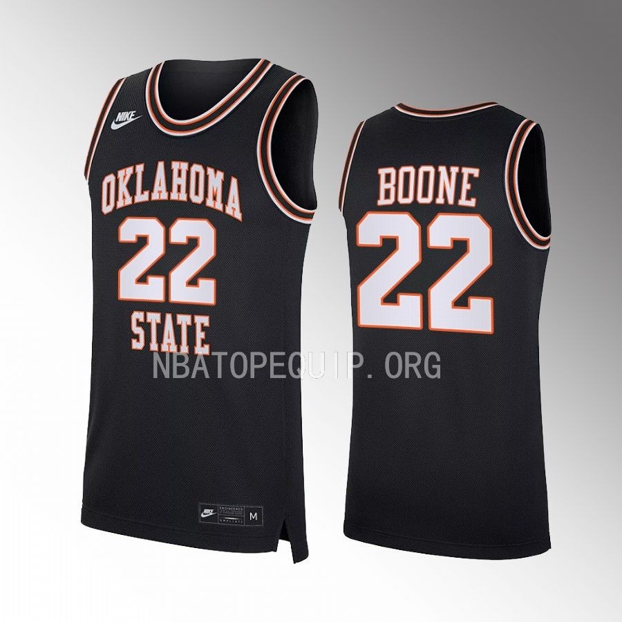 Kalib Boone OSU Cowboys Black Jersey 2022-23 Retro