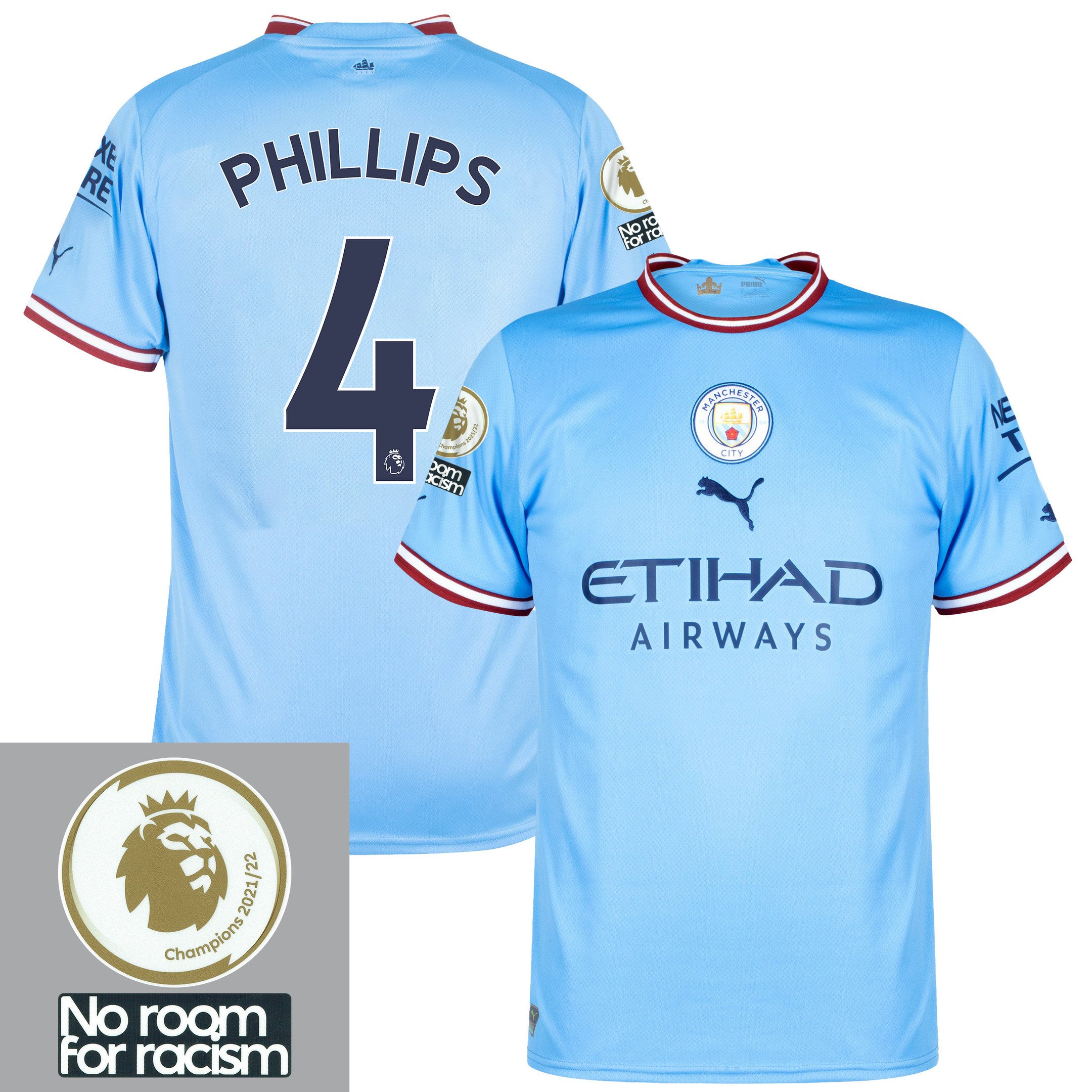 Kalvin Phillips 4 Manchester City 2022-2023 Home Men Jersey – Sky Blue