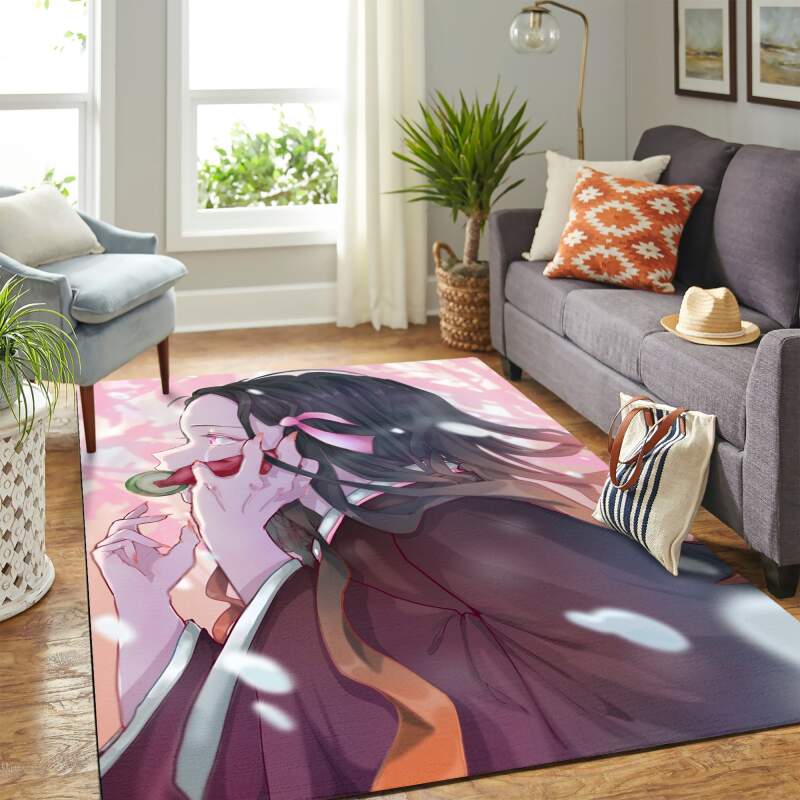 Kamado.nezuko Sad Carpet Floor Area Rectangle Rug