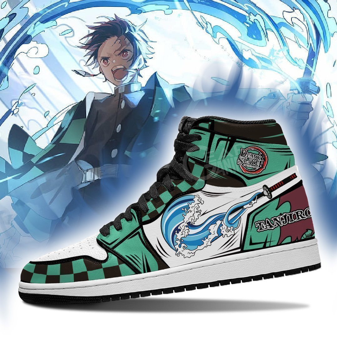 Kamado Tanjiro JD1s Sneakers Demon Slayer KNY Anime Shoes Fan Gifts, Air Jordan Hightop